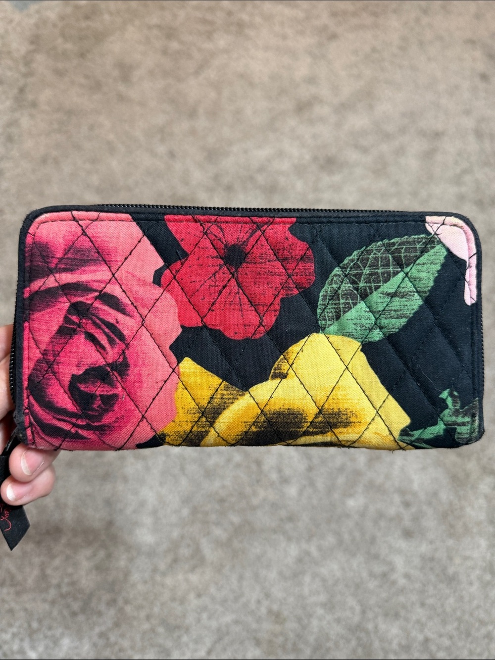 Vera Bradley Quilted Zip-Around Wallet - “Havana Rose”